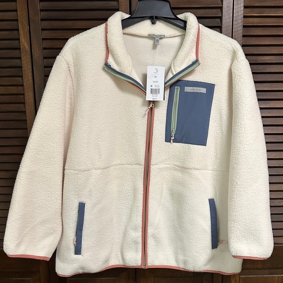 Ocean + Coast Sherpa Full Zip Women’s Ladies Plus Jacket 3X - Picture 4 of 10